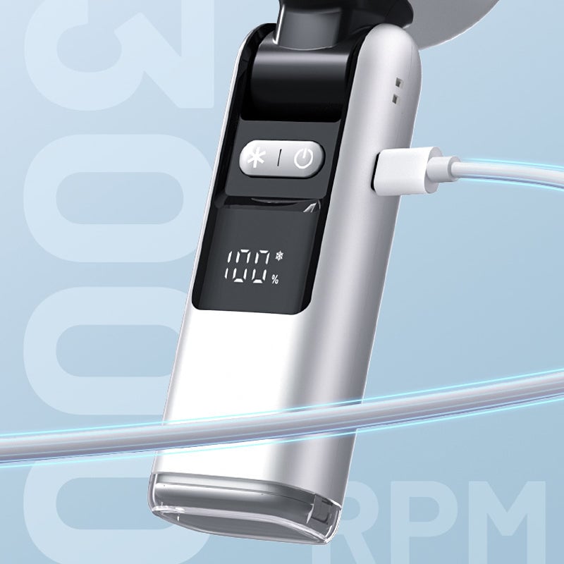 Folding Mini Håndholdt Høyhastighets USB Oppladbar Turbo Vifte | Luvikno
