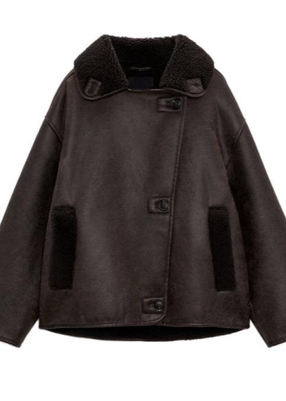 Luvik | Tyylikäs kaksipuoleinen tekonahkatakki