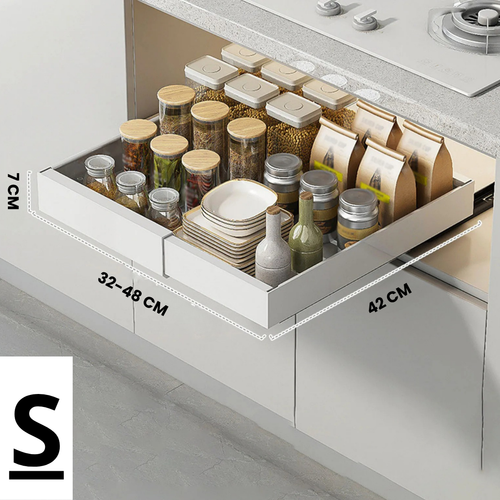 FlexiShelf Pro — Endelig perfekt organisering som gjør ditt hverdagskjøkkenliv enklere | Luvikno
