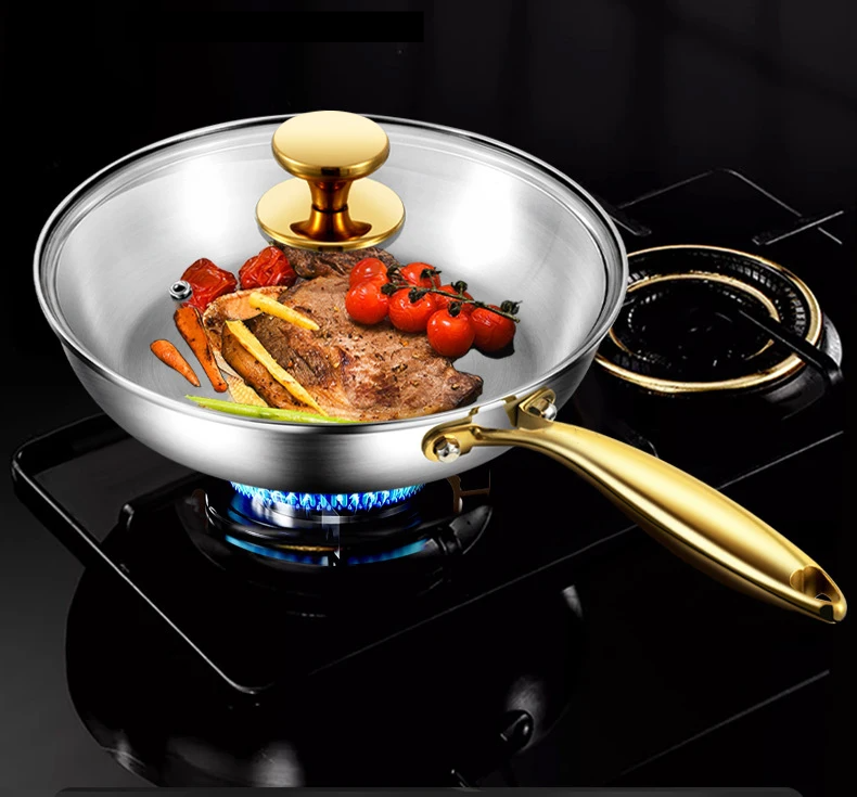 ChefSteel – Profesjonell Rustfritt Stål Stekepanne for Gass & Induksjon | Luvikno