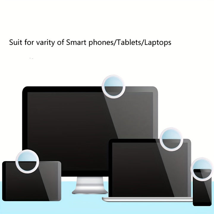 Luvikno | LED Selfie Ring Light med oppladbart batteri - Perfekt sirkelys for sminke og fotografering, kompatibel med telefoner og datamaskiner