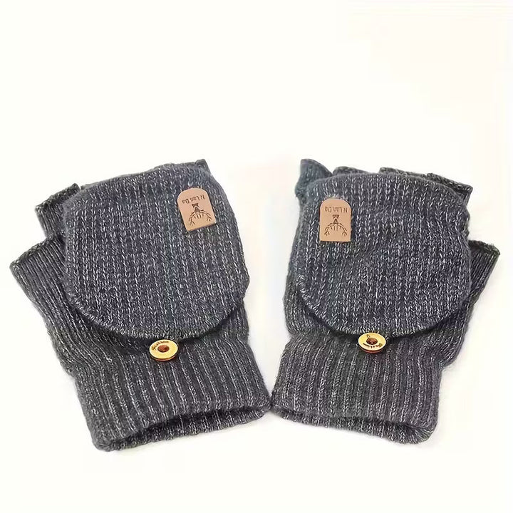 Luvikno | Menns WinterPro Fingerless Hansker – Tykk, Varm og Behagelig