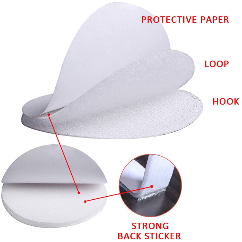 Dobbelt-sidig Hook Loop Dots Ikke-glidende Festing Klistremerke (5 Pairs / Set) | Luvikno