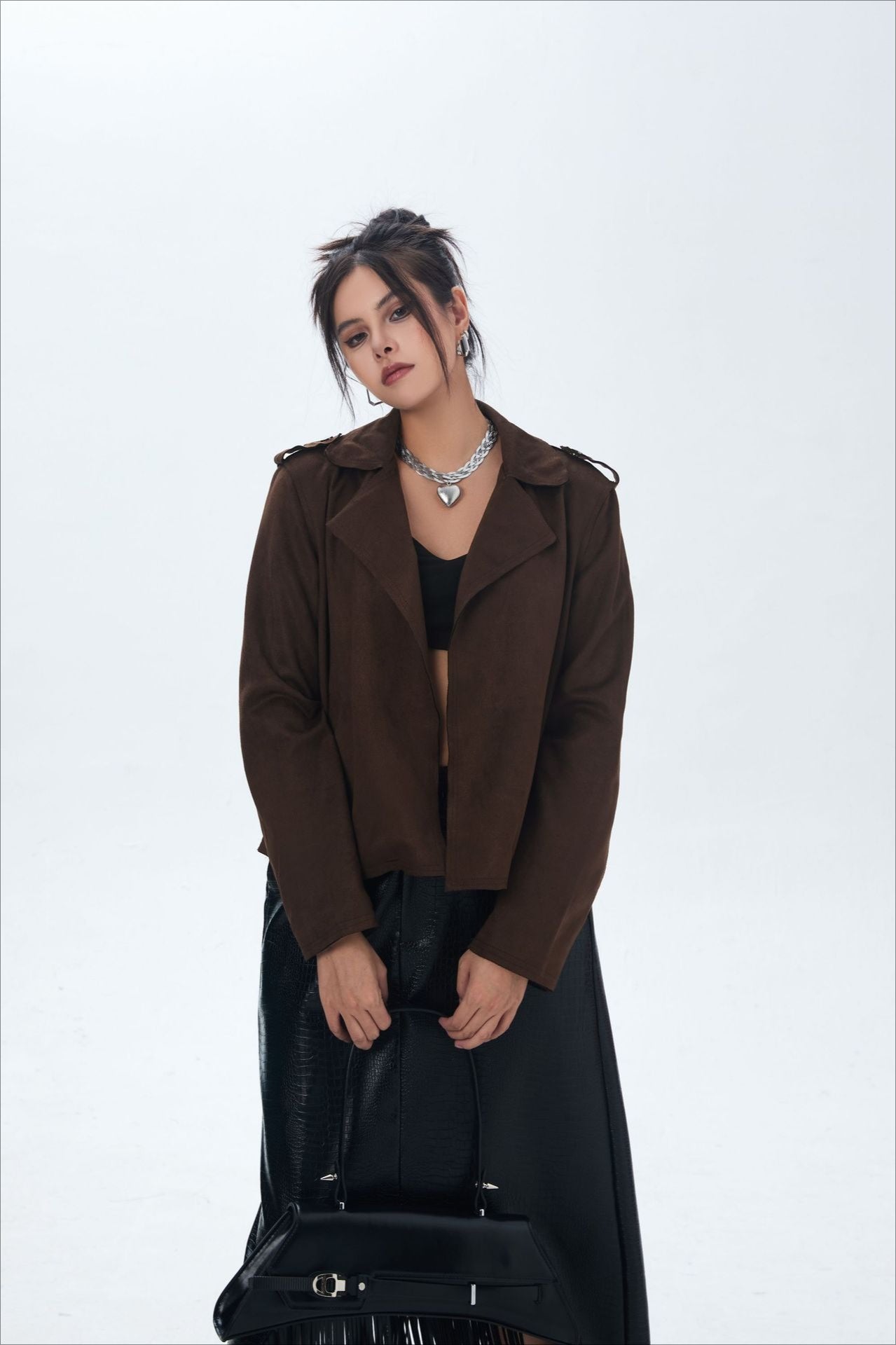 Luvik | Avoin etu Biker-takki