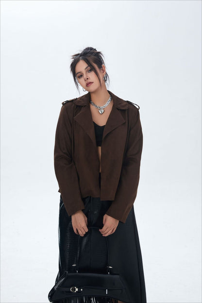 Luvik | Avoin etu Biker-takki