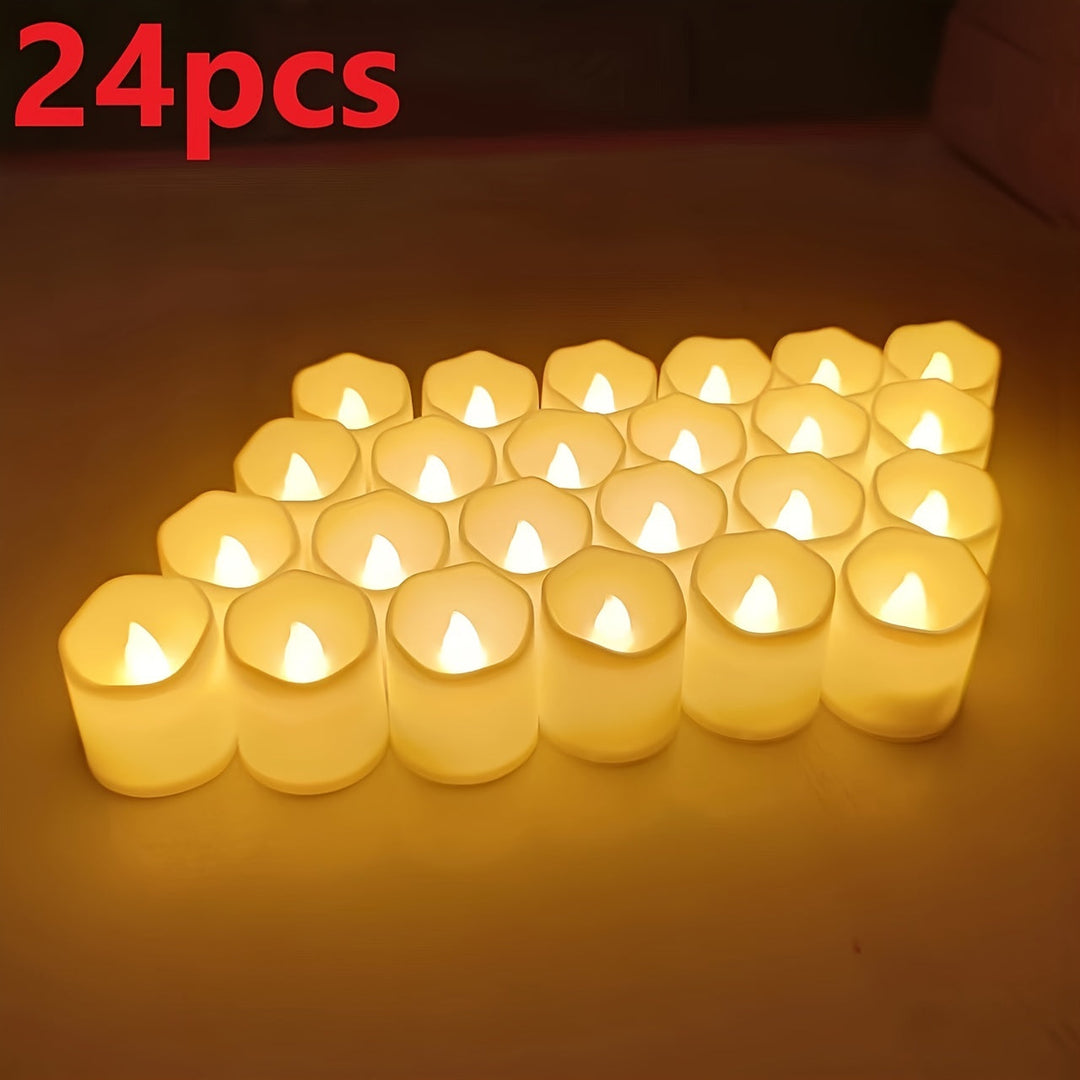 RomanticGlow - Flameless LED Te-lys for Atmosfæriske Øyeblikk Luvikno