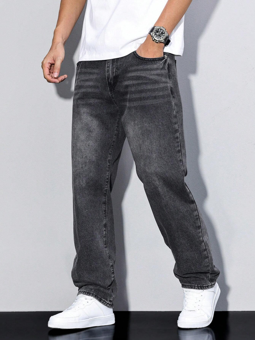 Luvik | Herre jeans Daan ensfarget - Passer til en uformell anledning, allsidig modell