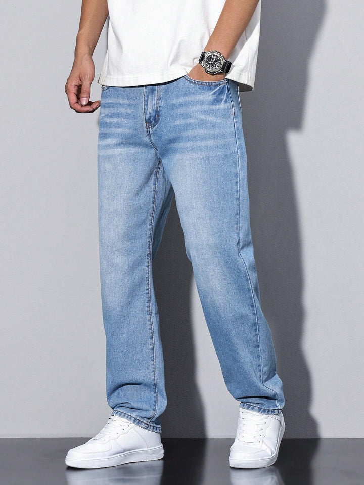 Luvik | Herre jeans Daan ensfarget - Passer til en uformell anledning, allsidig modell