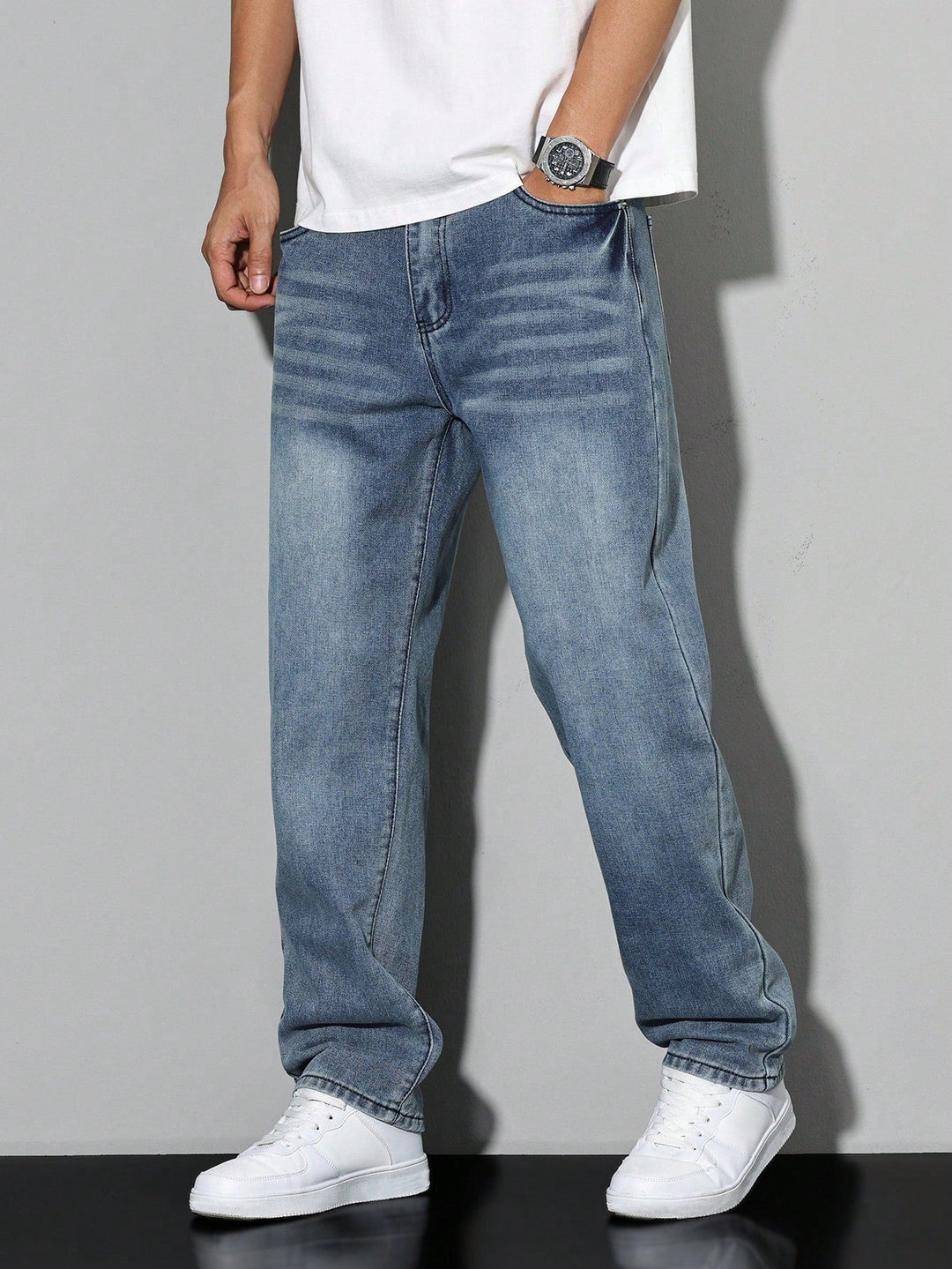Luvik | Herre jeans Daan ensfarget - Passer til en uformell anledning, allsidig modell