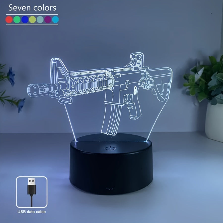 GeoLume - 3D LED skrivebordslampe med berøringsLuvikno