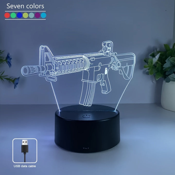 GeoLume - 3D LED skrivebordslampe med berøringsLuvikno