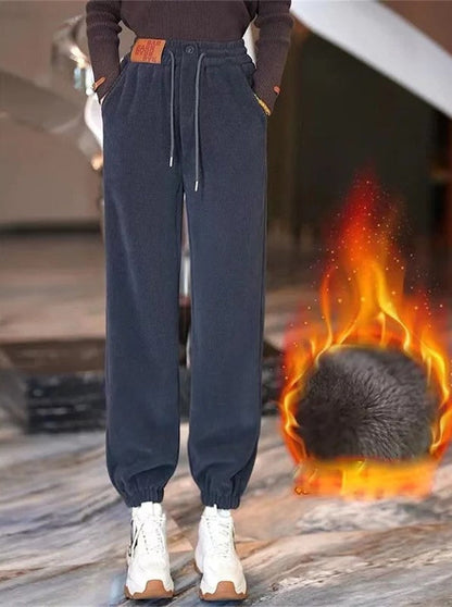 Luvik | Talvijuoksuhousut - Lämmin samettivuori & rento muotoilu