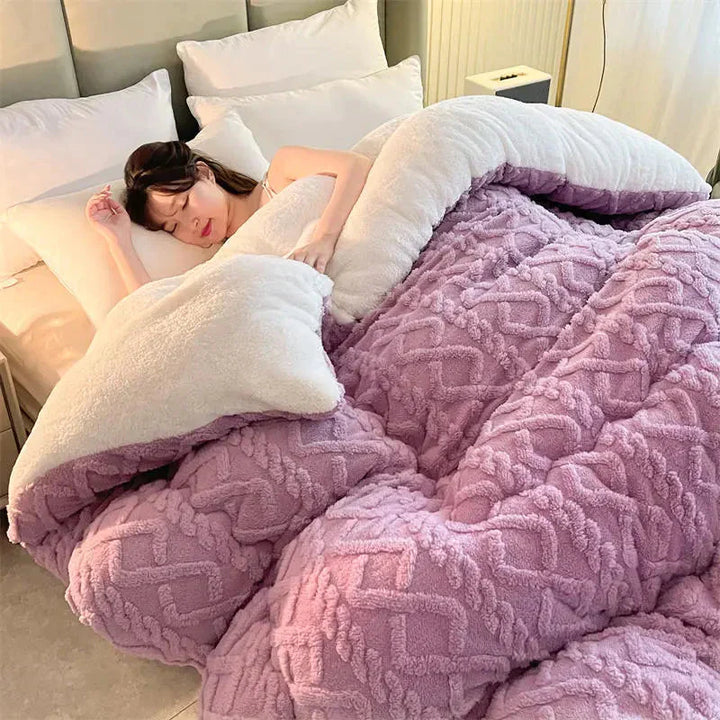 Luvikno | SereneSleep Vinter Duntrekk - Luksuriøst Kasjmir Fleece Duntrekk for Ultimat Vinterkomfort