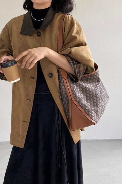 Luvik | Pystykauluksinen Tarkastettu Nahkatakki