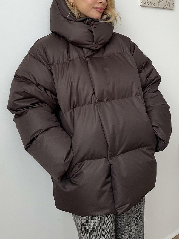 Luvik | Monivärinen Huppu Puffatakki