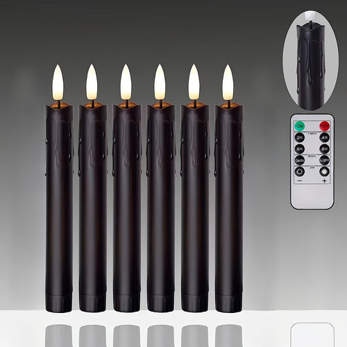 FlickerGlow - Realistiske flammefrie LED-lysestaker med fjernkontroll Luvikno