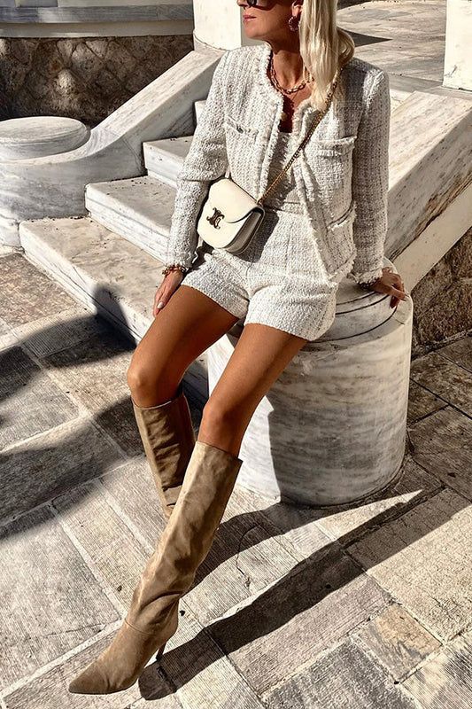 Luvik | Takki raakareunalla, temperamentilla ja korkealaatuisilla metallinapeilla