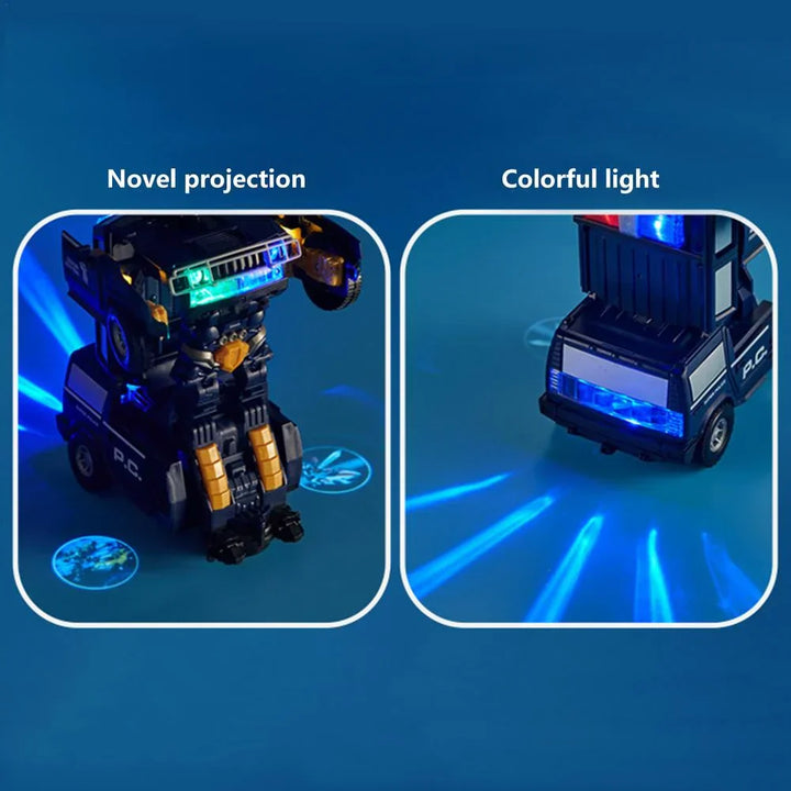 RoboPolice leke - Forvandlingsbar politibil og robot for barn Luvikno