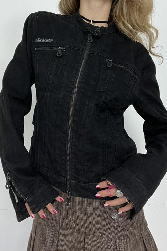 Luvik | Svart Denim Trucker-jakke