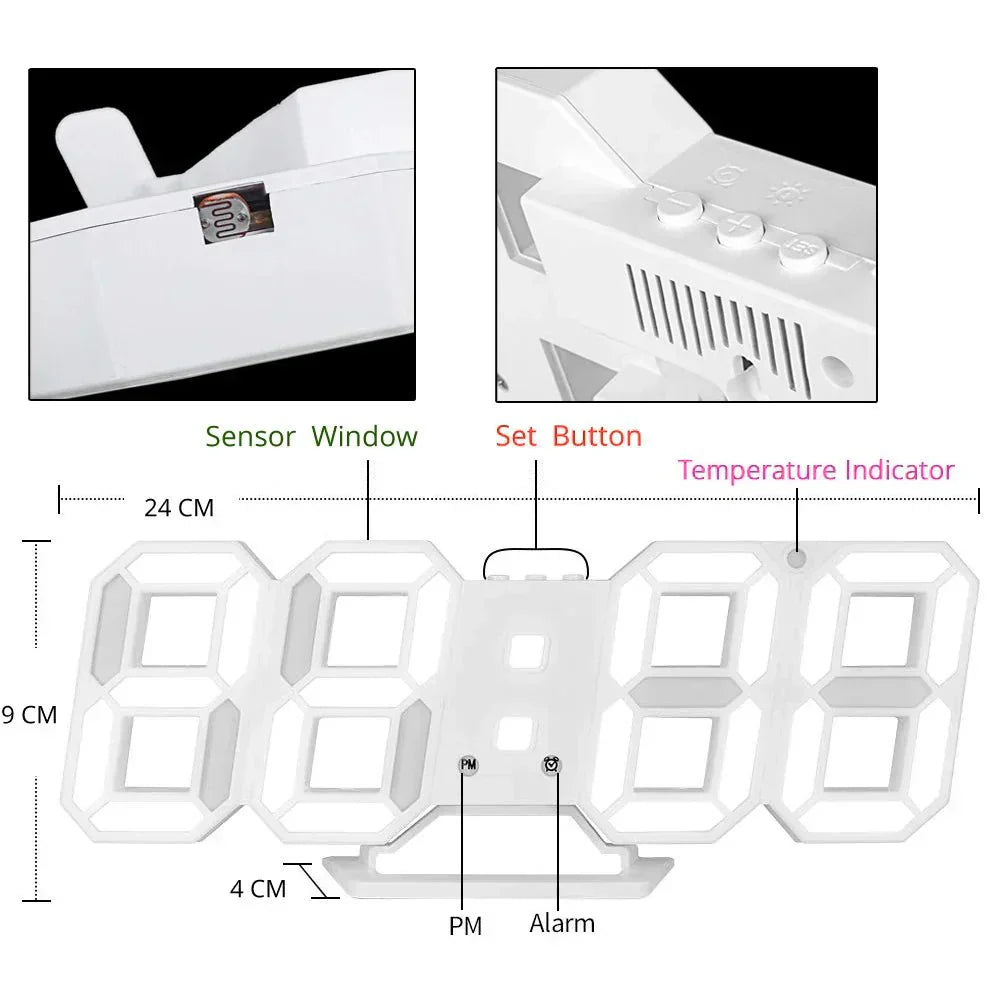 Luvikno | Digital 3D LED Veggur – Moderne design med dimmefunksjon og optimal synlighet