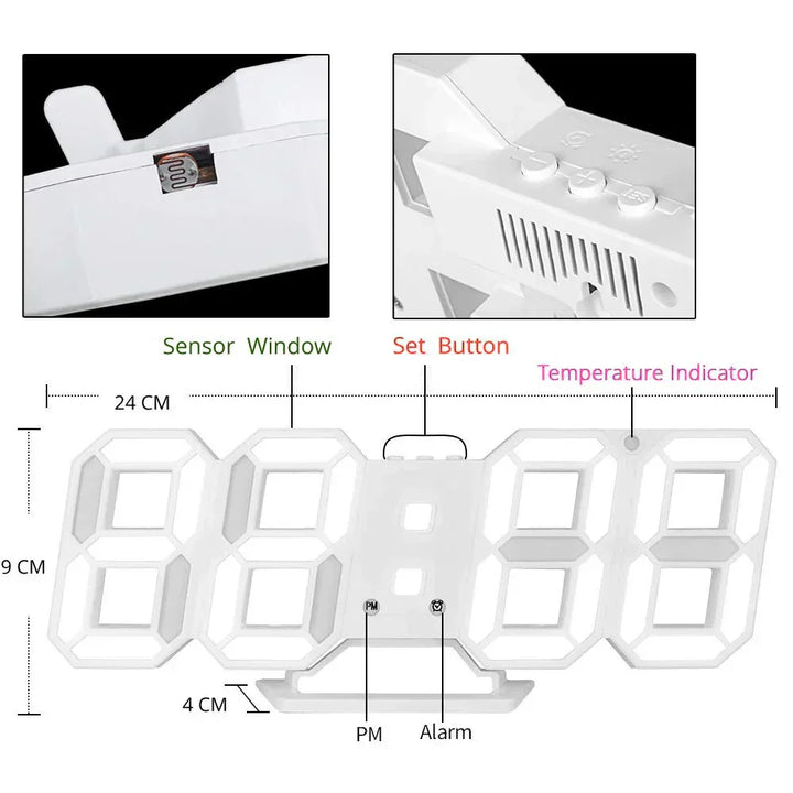 Luvikno | Digital 3D LED Veggur – Moderne design med dimmefunksjon og optimal synlighet