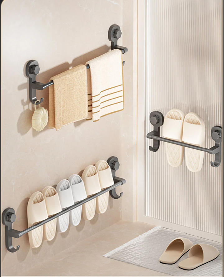 MagnaGrip Power Suction Cup Håndkleholder – Svart selvklebende håndkleholder uten boring Luvikno