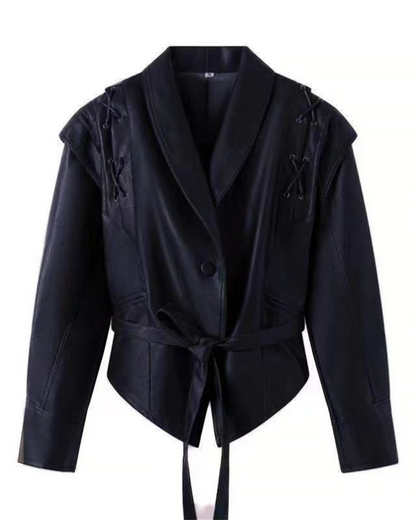 Luvik | Nahkatakki pitkillä hihoilla