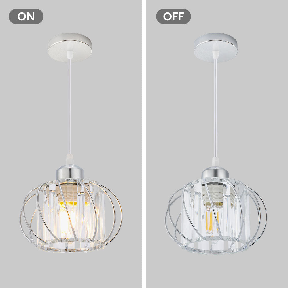 Pendellampe svart glass kule taklampe Luvikno