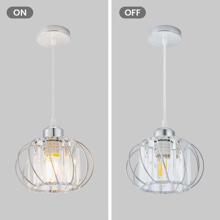 Pendellampe svart glass kule taklampe Luvikno