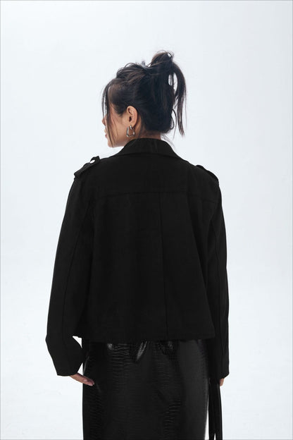 Luvik | Avoin etu Biker-takki