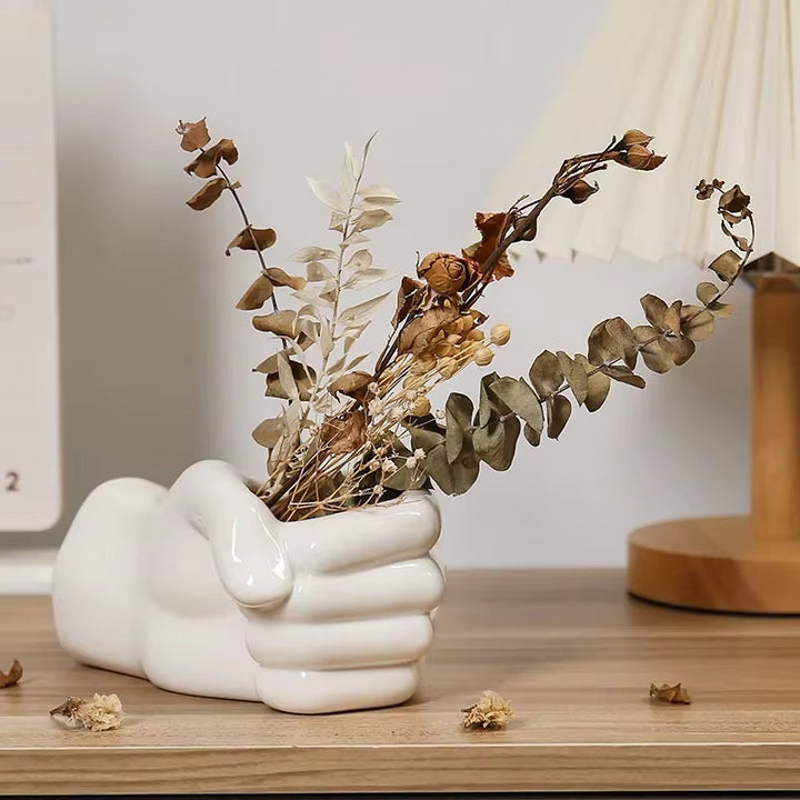 Kunstnerisk Håndbevegelse Keramikk BordLuviknoomst Vase | Luvikno