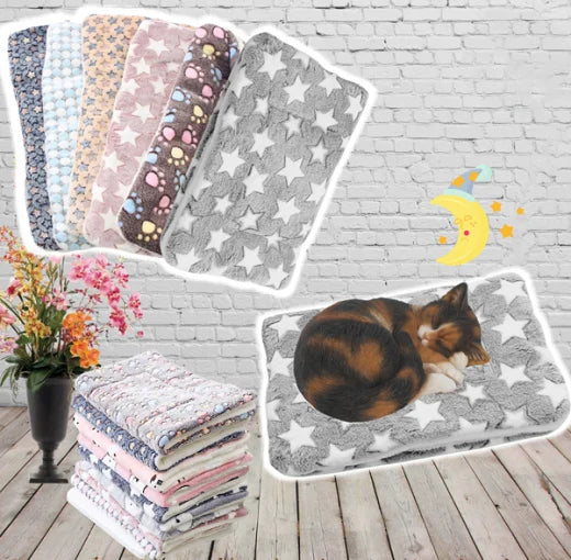 Luvikno | Ultra Myk Katt Teppe – Koselig Flanell Teppe med Katter, Hypoallergenisk og Maskinvaskbart, Perfekt for Alle Katter