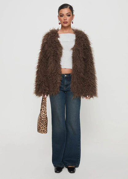 Luvik | Shaggy Keinoturkki takki