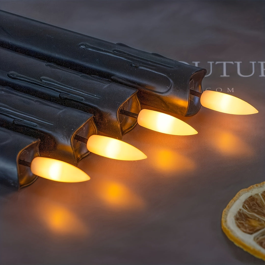 FlameFree - Sett med 6 LED-lys med fjernkontroll Luvikno