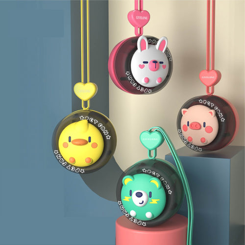 Cartoon Animal Mini Kids Neck Fan | Luvikno