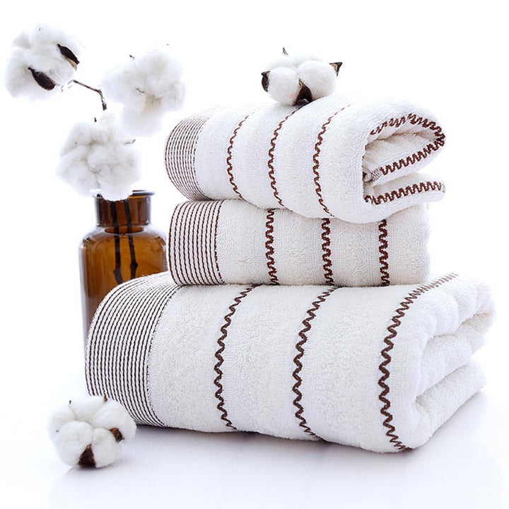 Striped Badehåndkle Bad håndkle Sett 100% Bomull | Luvikno