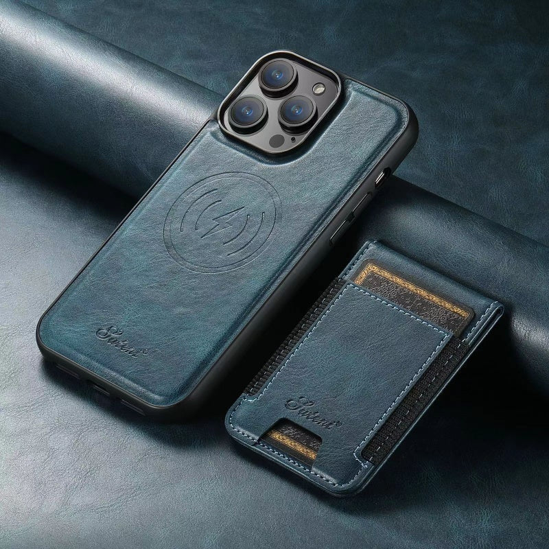LuxCase Lær Mobildeksel med Kortholder og Stander – Kompatibel med iPhone | Luvikno