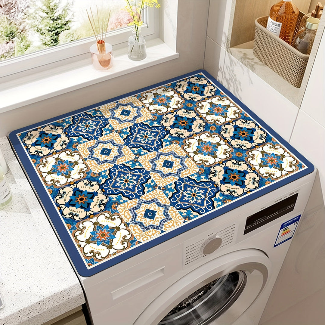 Vaskemaskin Deksel Matte Retro Mosaikk | Luvikno