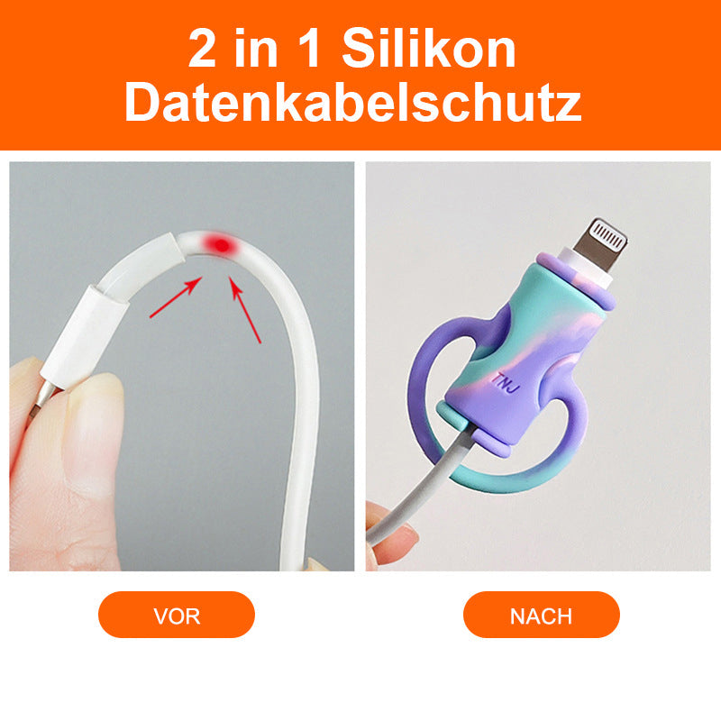 Luvikno | 2 i 1 silikon datakabelbeskyttelse