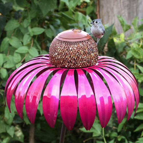 Fuglefutter Metall Blomsterhage Stake Luvikno