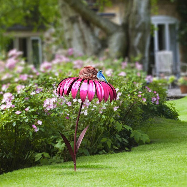 Fuglefutter Metall Blomsterhage Stake Luvikno