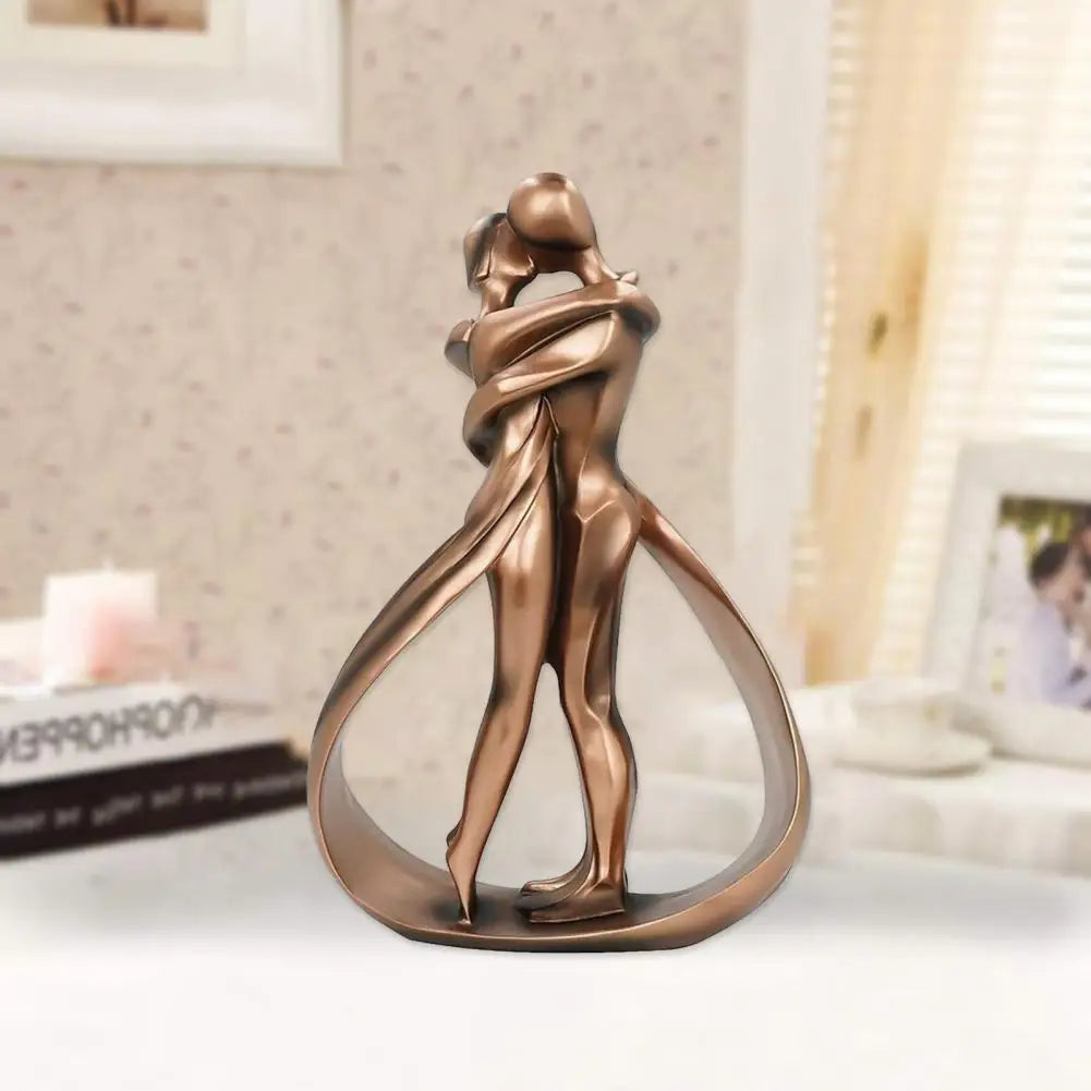 Luvikno | Sentura Deco Skulptur Som Omslutter Figurer | Symbol på Kjærlighet & Forbindelse | Håndlaget Utseende | Harpiks