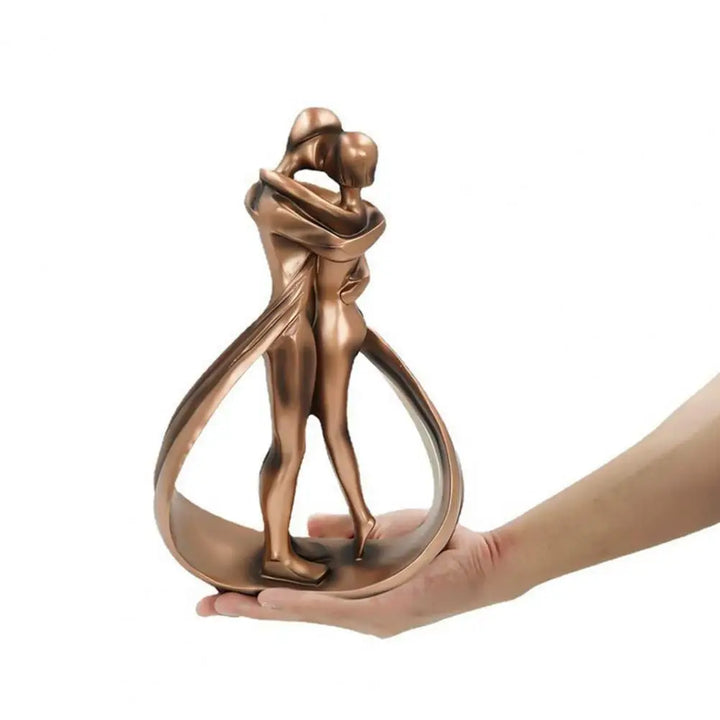 Luvikno | Sentura Deco Skulptur Som Omslutter Figurer | Symbol på Kjærlighet & Forbindelse | Håndlaget Utseende | Harpiks