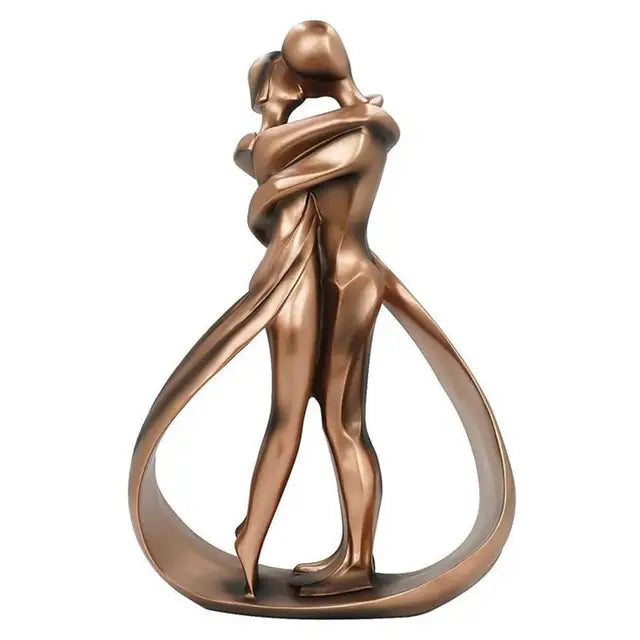 Luvikno | Sentura Deco Skulptur Som Omslutter Figurer | Symbol på Kjærlighet & Forbindelse | Håndlaget Utseende | Harpiks