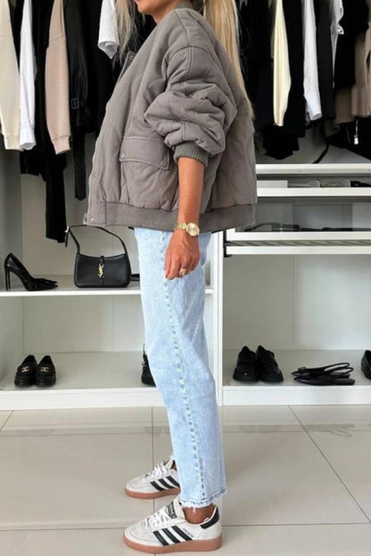 Luvik | Kauluksen nappikiinnitys pitkähihainen takki