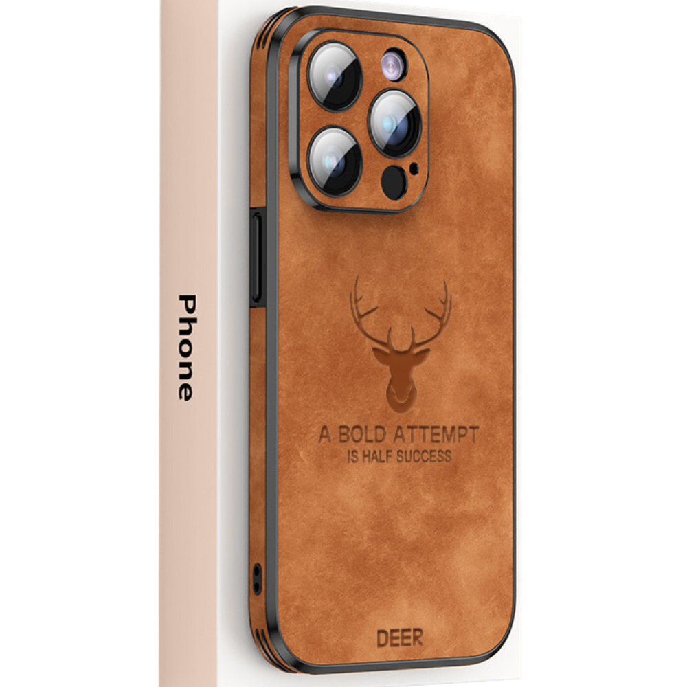 Luvikno | Deer - Luksuriøs Læder iPhone Deksel med Stilig Design og Sjokkbestandig Beskyttelse