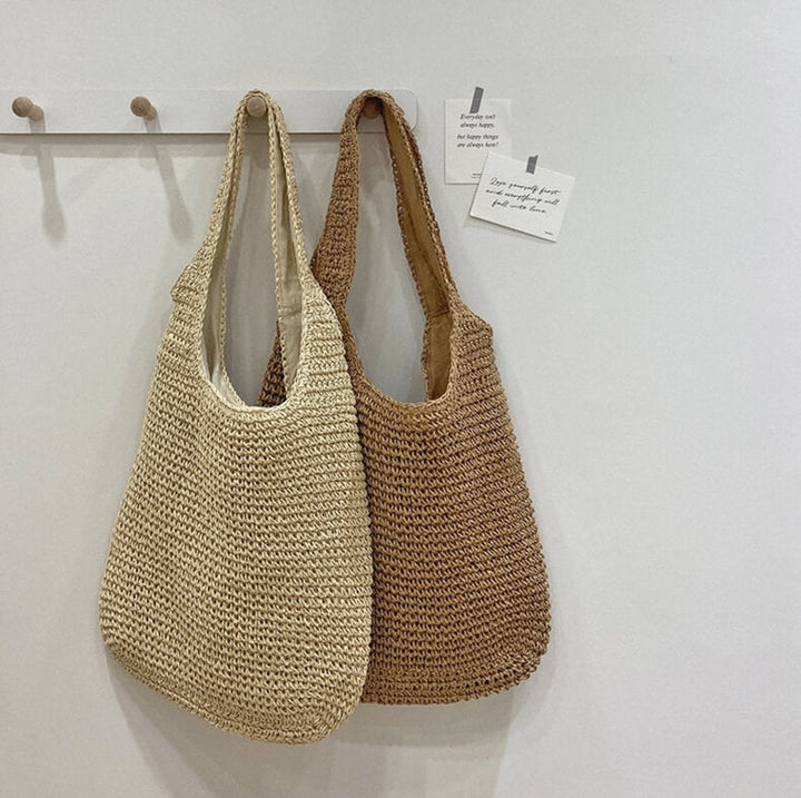 Luvikno | Kvinne Stroveske Beige En Størrelse Bohemsk Strandveske