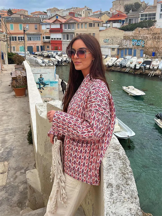 Luvik | Manteau pour femmes avec motif rose