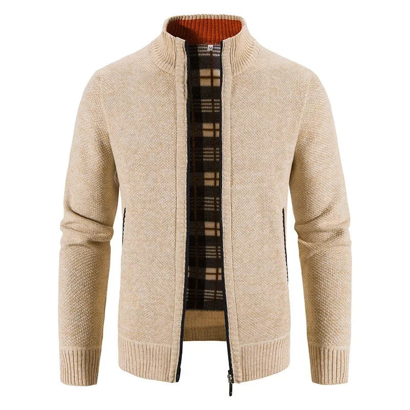 Luvik | Miesten lämmin Fleece vetoketjullinen neuletakki