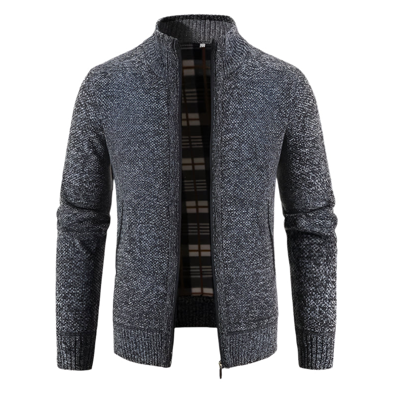 Luvik | Miesten lämmin Fleece vetoketjullinen neuletakki